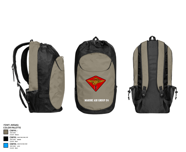 Gear Bag, Marine Air Group 24, Marines, Teamtime, Team time, sublimation, custom sports apparel, team uniforms, spirit wear, spiritwear, sports uniforms, custom shirts, team store, custom team store, fundraiser sports, apparel fundraiser