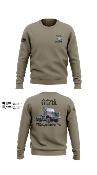 Crew Neck Sweatshirt, 617th Transportation Company, Army, Teamtime, Team time, sublimation, custom sports apparel, team uniforms, spirit wear, spiritwear, sports uniforms, custom shirts, team store, custom team store, fundraiser sports, apparel fundraiser