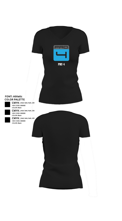 Pro 4 38264354 Women's Short Sleeve V-neck Shirt - 11