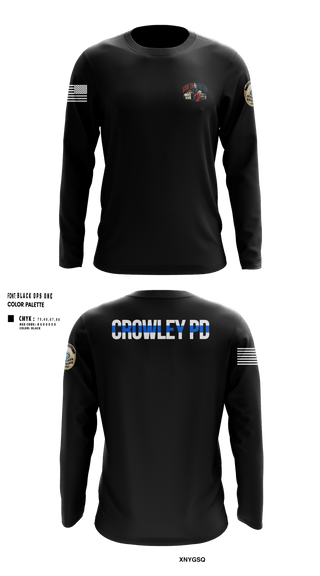Long Sleeve Performance Shirt, Crowley Police Department, , Teamtime, Team time, sublimation, custom sports apparel, team uniforms, spirit wear, spiritwear, sports uniforms, custom shirts, team store, custom team store, fundraiser sports, apparel fundraiser