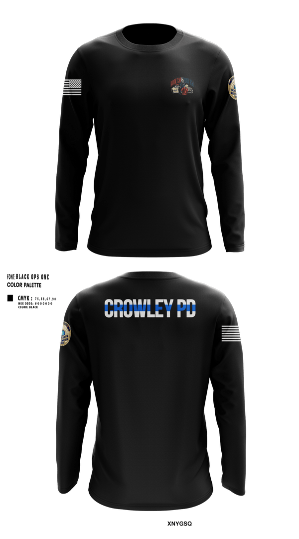 Long Sleeve Performance Shirt, Crowley Police Department, , Teamtime, Team time, sublimation, custom sports apparel, team uniforms, spirit wear, spiritwear, sports uniforms, custom shirts, team store, custom team store, fundraiser sports, apparel fundraiser