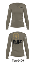 RET CORP 33326250 Women's Long Sleeve V-neck Shirt - 73