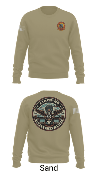 Crew Neck Sweatshirt, MACS 24 ATC Detachment A, Marines, Teamtime, Team time, sublimation, custom sports apparel, team uniforms, spirit wear, spiritwear, sports uniforms, custom shirts, team store, custom team store, fundraiser sports, apparel fundraiser