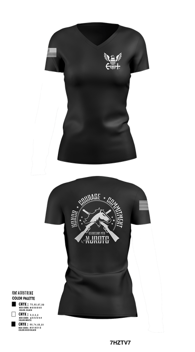 Kennesaw Mountain NJROTC 60987688 Women's Short Sleeve V-neck Shirt - 126