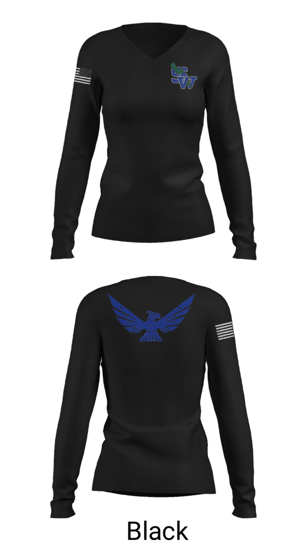 Women's Long Sleeve Vneck Shirt, Shorewood High School Softball, Softball, Teamtime, Team time, sublimation, custom sports apparel, team uniforms, spirit wear, spiritwear, sports uniforms, custom shirts, team store, custom team store, fundraiser sports, apparel fundraiser