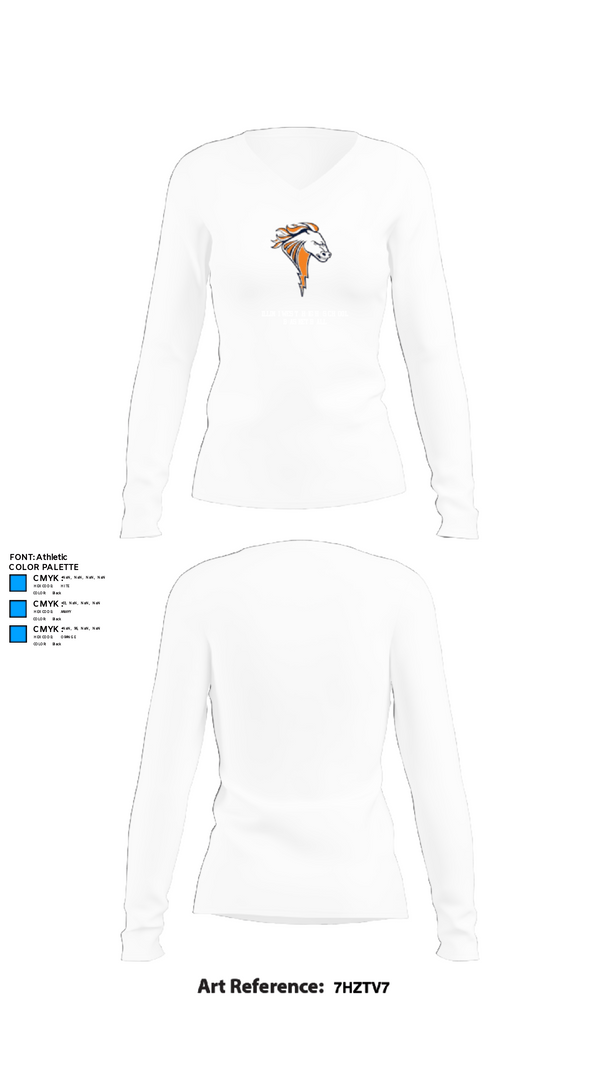 Womens Long Sleeve Vneck Shirt, Illini West High School Basketball, Men's Basketball, Teamtime, Team time, sublimation, custom sports apparel, team uniforms, spirit wear, spiritwear, sports uniforms, custom shirts, team store, custom team store, fundraiser sports, apparel fundraiser