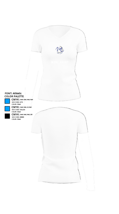 Merl Avant 76218389 Women's Short Sleeve V-neck Shirt - 18