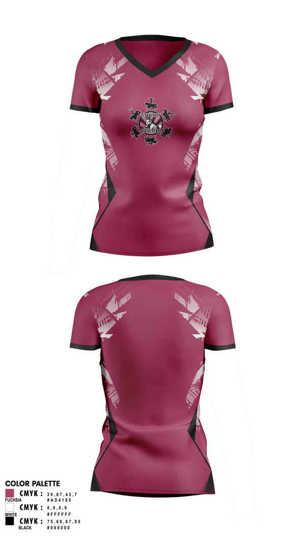 Womens Short Sleeve Vneck Shirt, Starlite Vaulters, Cheer, Teamtime, Team time, sublimation, custom sports apparel, team uniforms, spirit wear, spiritwear, sports uniforms, custom shirts, team store, custom team store, fundraiser sports, apparel fundraiser