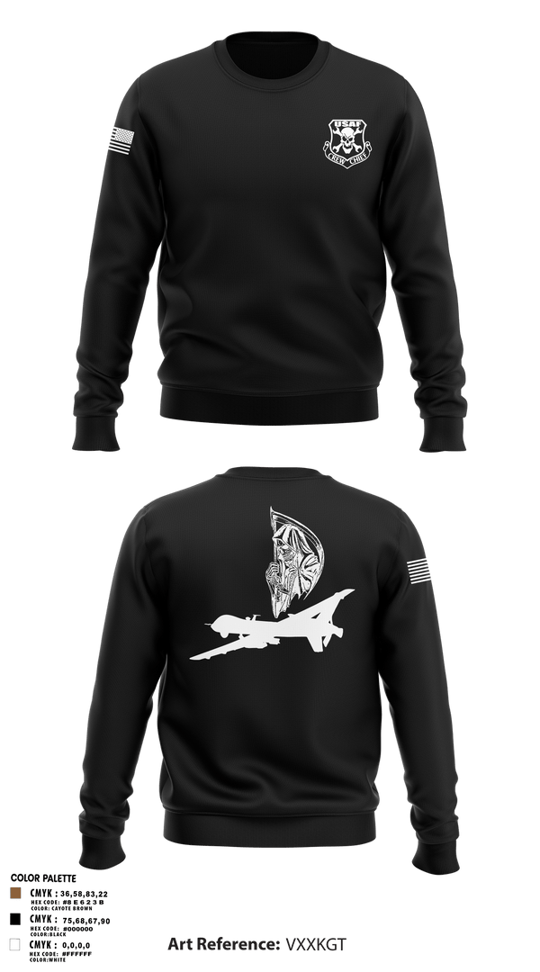 Crew Neck Sweatshirt, 12th AMU, Air Force, Teamtime, Team time, sublimation, custom sports apparel, team uniforms, spirit wear, spiritwear, sports uniforms, custom shirts, team store, custom team store, fundraiser sports, apparel fundraiser