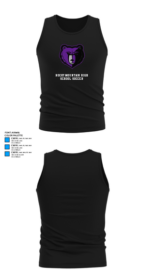 Tank Top, Rocky Mountain High School Soccer, Men's Soccer, Teamtime, Team time, sublimation, custom sports apparel, team uniforms, spirit wear, spiritwear, sports uniforms, custom shirts, team store, custom team store, fundraiser sports, apparel fundraiser