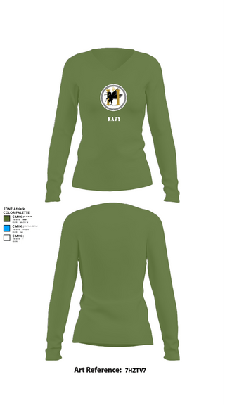 Women's Long Sleeve Vneck Shirt, TCC2, Navy, Teamtime, Team time, sublimation, custom sports apparel, team uniforms, spirit wear, spiritwear, sports uniforms, custom shirts, team store, custom team store, fundraiser sports, apparel fundraiser