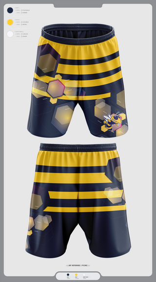 Athletic Shorts With Pockets, Wynne Yellowjackets, Men's Basketball, Teamtime, Team time, sublimation, custom sports apparel, team uniforms, spirit wear, spiritwear, sports uniforms, custom shirts, team store, custom team store, fundraiser sports, apparel fundraiser