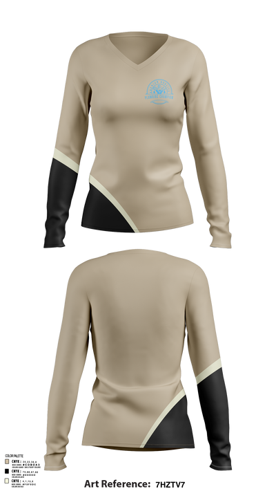Plumbing Champion 91247787 Women's Long Sleeve V-neck Shirt - 105