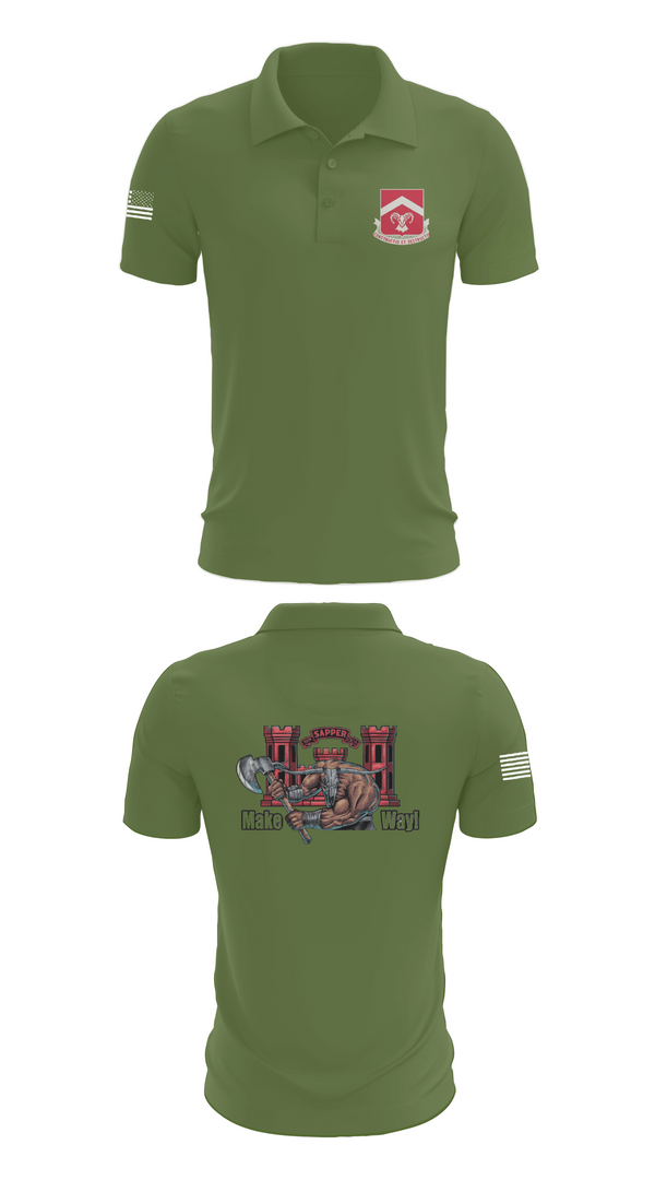 Short Sleeve Performance Polo, 937th CEC-A, 40th BEB, Army, Teamtime, Team time, sublimation, custom sports apparel, team uniforms, spirit wear, spiritwear, sports uniforms, custom shirts, team store, custom team store, fundraiser sports, apparel fundraiser