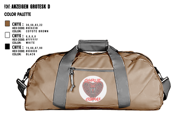 Duffle Bag, Charlie Company Cobras, Army, Teamtime, Team time, sublimation, custom sports apparel, team uniforms, spirit wear, spiritwear, sports uniforms, custom shirts, team store, custom team store, fundraiser sports, apparel fundraiser