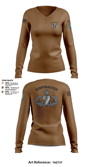 Womens Long Sleeve Vneck Shirt 1, Army Paratroopers Brand, , Teamtime, Team time, sublimation, custom sports apparel, team uniforms, spirit wear, spiritwear, sports uniforms, custom shirts, team store, custom team store, fundraiser sports, apparel fundraiser