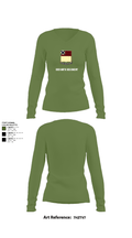 HHD 166th Regiment 4853273 Women's Long Sleeve V-neck Shirt - 42