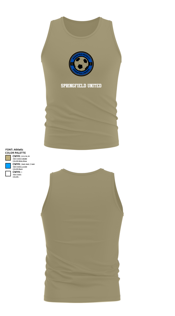 Tank Top, Springfield United, Men's Soccer, Teamtime, Team time, sublimation, custom sports apparel, team uniforms, spirit wear, spiritwear, sports uniforms, custom shirts, team store, custom team store, fundraiser sports, apparel fundraiser