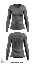 Waterbury Police Explorers 95756336 Women's Long Sleeve V-neck Shirt - 32