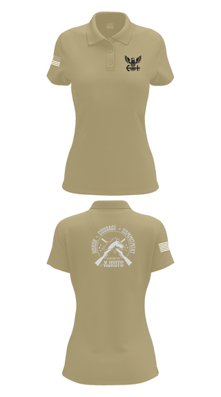 Womens Short Sleeve Performance Polo, Kennesaw Mountain NJROTC, Navy, Teamtime, Team time, sublimation, custom sports apparel, team uniforms, spirit wear, spiritwear, sports uniforms, custom shirts, team store, custom team store, fundraiser sports, apparel fundraiser