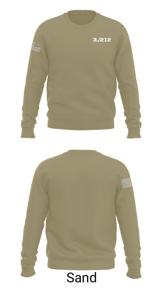 Crew Neck Sweatshirt, 3./212, Army, Teamtime, Team time, sublimation, custom sports apparel, team uniforms, spirit wear, spiritwear, sports uniforms, custom shirts, team store, custom team store, fundraiser sports, apparel fundraiser