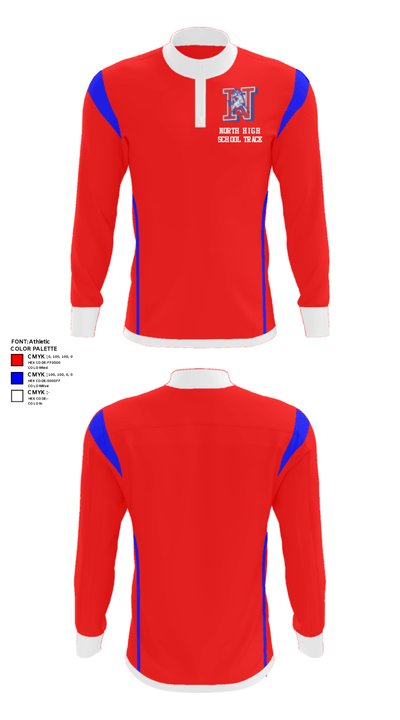 North High School Track 19446072 Quarter Zip Jacket - 36