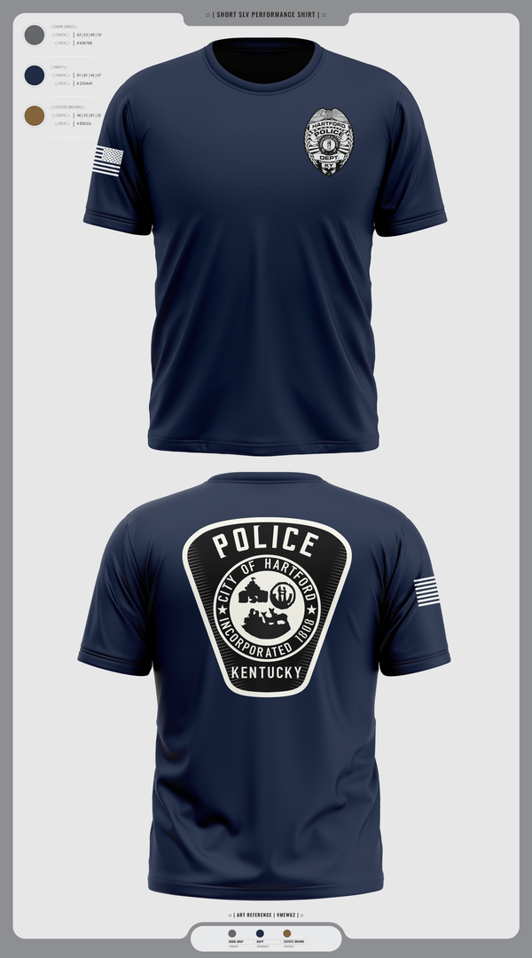 Short Sleeve Performance Shirt, Hartford Police Department, Police, Teamtime, Team time, sublimation, custom sports apparel, team uniforms, spirit wear, spiritwear, sports uniforms, custom shirts, team store, custom team store, fundraiser sports, apparel fundraiser