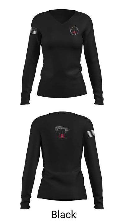 5th Armored Brigade 44800890 Women's Long Sleeve V-neck Shirt - 37