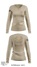 Ranch MH701 27250348 Women's Long Sleeve V-neck Shirt - 101