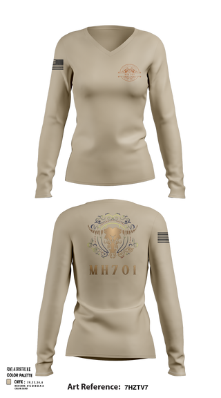 Womens Long Sleeve Vneck Shirt, Ranch MH701, , Teamtime, Team time, sublimation, custom sports apparel, team uniforms, spirit wear, spiritwear, sports uniforms, custom shirts, team store, custom team store, fundraiser sports, apparel fundraiser