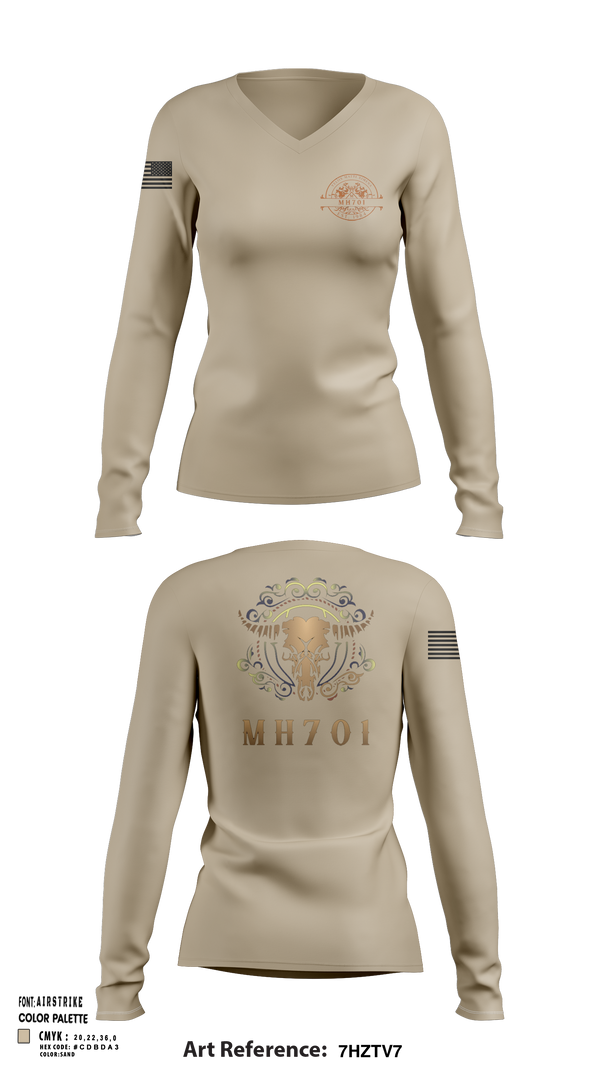 Womens Long Sleeve Vneck Shirt, Ranch MH701, , Teamtime, Team time, sublimation, custom sports apparel, team uniforms, spirit wear, spiritwear, sports uniforms, custom shirts, team store, custom team store, fundraiser sports, apparel fundraiser