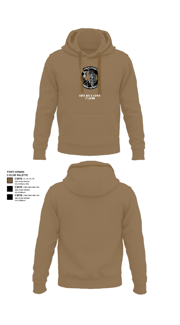 Hoodie, 90th ASB B co 4Th Platoon, Army, Teamtime, Team time, sublimation, custom sports apparel, team uniforms, spirit wear, spiritwear, sports uniforms, custom shirts, team store, custom team store, fundraiser sports, apparel fundraiser