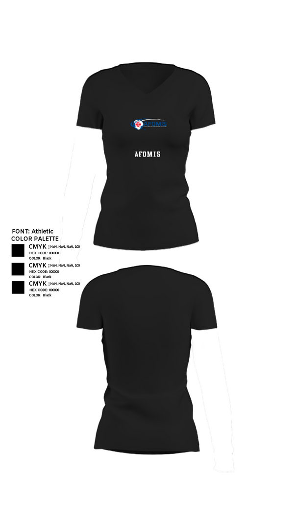 Women's Short Sleeve Vneck Shirt, AFOMIS, Air Force, Teamtime, Team time, sublimation, custom sports apparel, team uniforms, spirit wear, spiritwear, sports uniforms, custom shirts, team store, custom team store, fundraiser sports, apparel fundraiser