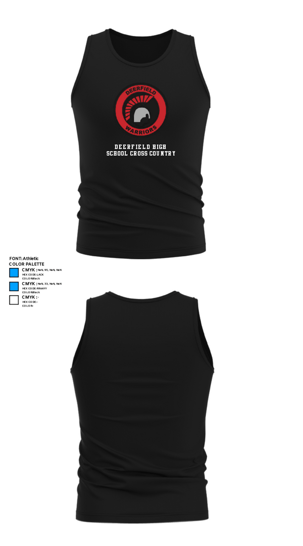 Tank Top, Deerfield High School Cross Country, Cross Country, Teamtime, Team time, sublimation, custom sports apparel, team uniforms, spirit wear, spiritwear, sports uniforms, custom shirts, team store, custom team store, fundraiser sports, apparel fundraiser