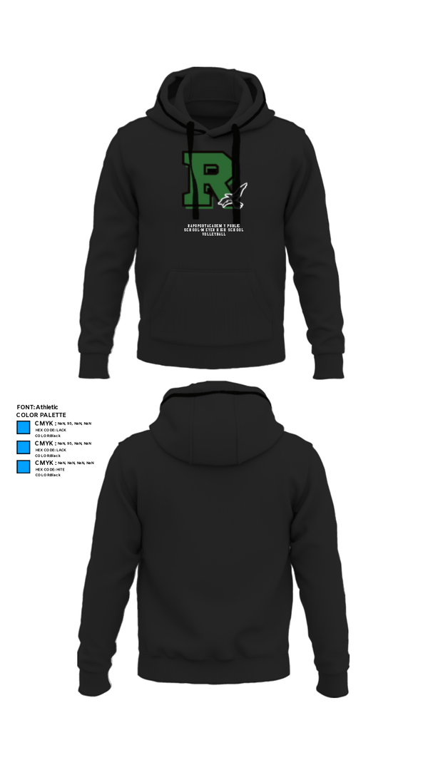Hoodie, Rapoport Academy Public School-Meyer High School Volleyball, Women's Volleyball, Teamtime, Team time, sublimation, custom sports apparel, team uniforms, spirit wear, spiritwear, sports uniforms, custom shirts, team store, custom team store, fundraiser sports, apparel fundraiser
