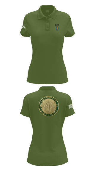 Women's Short Sleeve Performance Polo, Echo 20th SFG, National Guard, Teamtime, Team time, sublimation, custom sports apparel, team uniforms, spirit wear, spiritwear, sports uniforms, custom shirts, team store, custom team store, fundraiser sports, apparel fundraiser