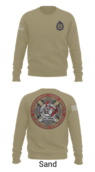 Crew Neck Sweatshirt, GFR Station 3, Fire Department, Teamtime, Team time, sublimation, custom sports apparel, team uniforms, spirit wear, spiritwear, sports uniforms, custom shirts, team store, custom team store, fundraiser sports, apparel fundraiser