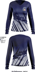 Lakeview Spartans 38287795 Women's Long Sleeve V-neck Shirt - 1