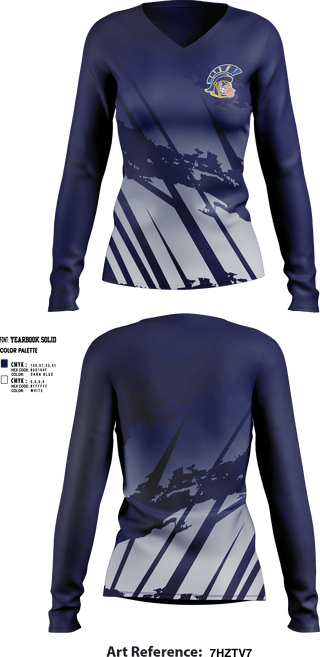 Womens Long Sleeve Vneck Shirt, Lakeview Spartans, Women's Soccer, Teamtime, Team time, sublimation, custom sports apparel, team uniforms, spirit wear, spiritwear, sports uniforms, custom shirts, team store, custom team store, fundraiser sports, apparel fundraiser