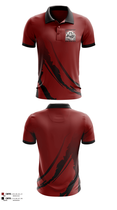 Short Sleeve Performance Polo, Logansport High School Swimming, Swimming, Teamtime, Team time, sublimation, custom sports apparel, team uniforms, spirit wear, spiritwear, sports uniforms, custom shirts, team store, custom team store, fundraiser sports, apparel fundraiser