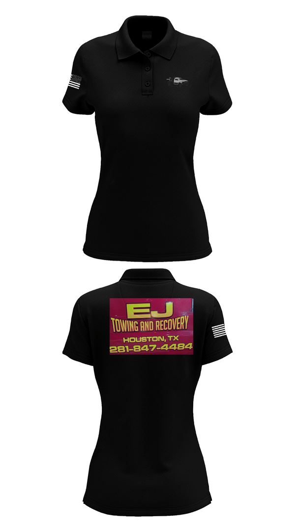 Womens Short Sleeve Performance Polo, EJ TOWING AND RECOVERY, , Teamtime, Team time, sublimation, custom sports apparel, team uniforms, spirit wear, spiritwear, sports uniforms, custom shirts, team store, custom team store, fundraiser sports, apparel fundraiser