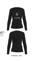 6-8 CAV A Troop 82506347 Women's Long Sleeve V-neck Shirt - 22