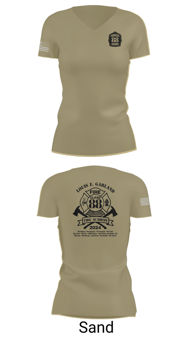 Womens Short Sleeve Vneck Shirt, Class 88, Air Force, Teamtime, Team time, sublimation, custom sports apparel, team uniforms, spirit wear, spiritwear, sports uniforms, custom shirts, team store, custom team store, fundraiser sports, apparel fundraiser