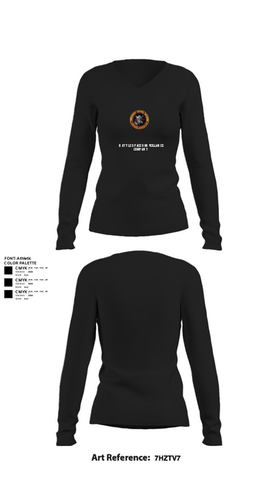 Battle Space Surveillance Company 88540160 Women's Long Sleeve V-neck Shirt - 22