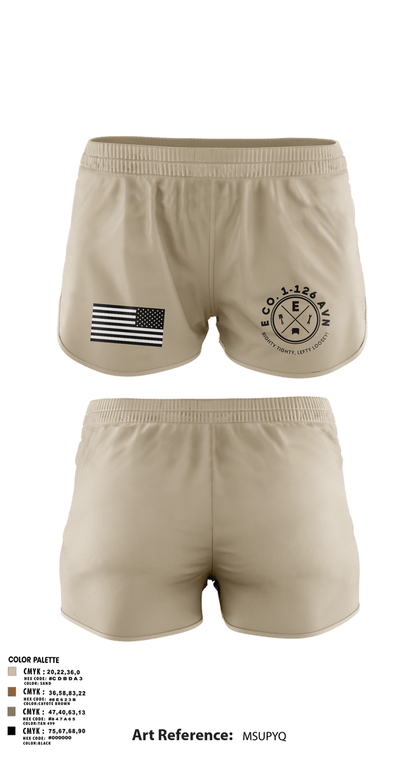 Ranger Panties, B Co. 1-126AVN, Army, Teamtime, Team time, sublimation, custom sports apparel, team uniforms, spirit wear, spiritwear, sports uniforms, custom shirts, team store, custom team store, fundraiser sports, apparel fundraiser