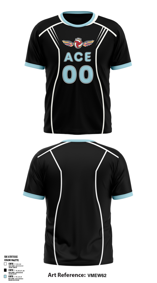 Short Sleeve Performance Shirt, ACE Volleyball Club, Men's Volleyball, Teamtime, Team time, sublimation, custom sports apparel, team uniforms, spirit wear, spiritwear, sports uniforms, custom shirts, team store, custom team store, fundraiser sports, apparel fundraiser