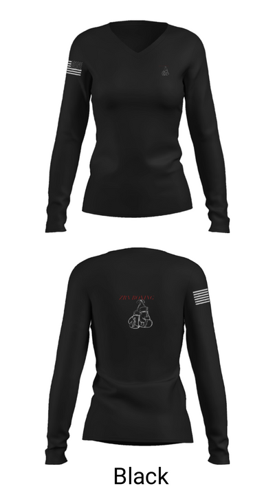 ALL STARS 5187952 Women's Long Sleeve V-neck Shirt - 35