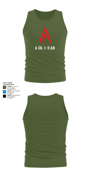 Tank Top, A Co. 1-3 AB, Army, Teamtime, Team time, sublimation, custom sports apparel, team uniforms, spirit wear, spiritwear, sports uniforms, custom shirts, team store, custom team store, fundraiser sports, apparel fundraiser