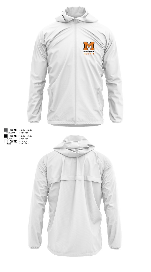 Windbreaker, Girls Tennis McDonogh School, Tennis, Teamtime, Team time, sublimation, custom sports apparel, team uniforms, spirit wear, spiritwear, sports uniforms, custom shirts, team store, custom team store, fundraiser sports, apparel fundraiser