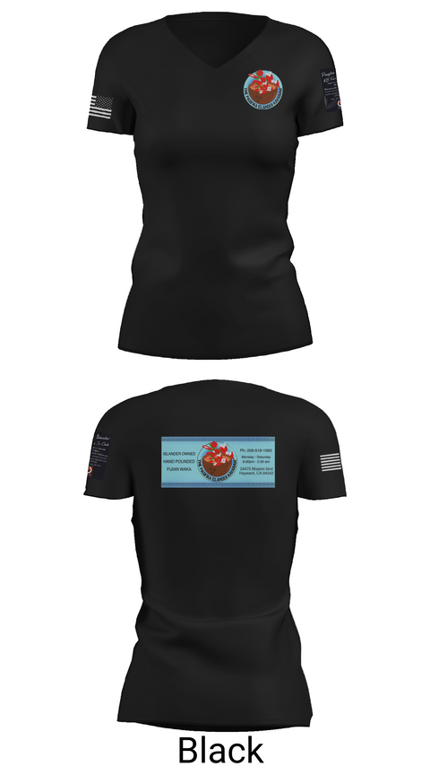 Womens Short Sleeve Vneck Shirt, The Pasifika Islander Kava Bar, , Teamtime, Team time, sublimation, custom sports apparel, team uniforms, spirit wear, spiritwear, sports uniforms, custom shirts, team store, custom team store, fundraiser sports, apparel fundraiser
